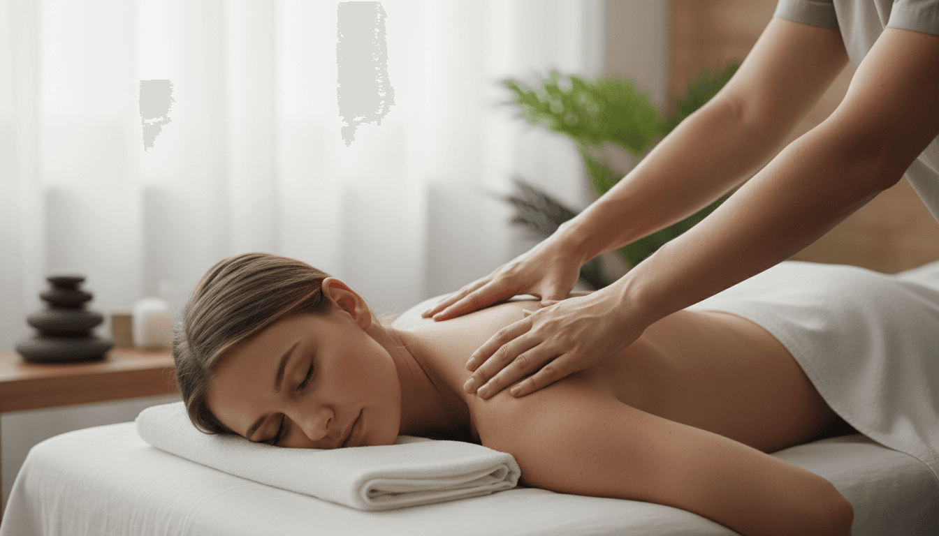 Relaxing massage therapy treatment room at a Toronto clinic